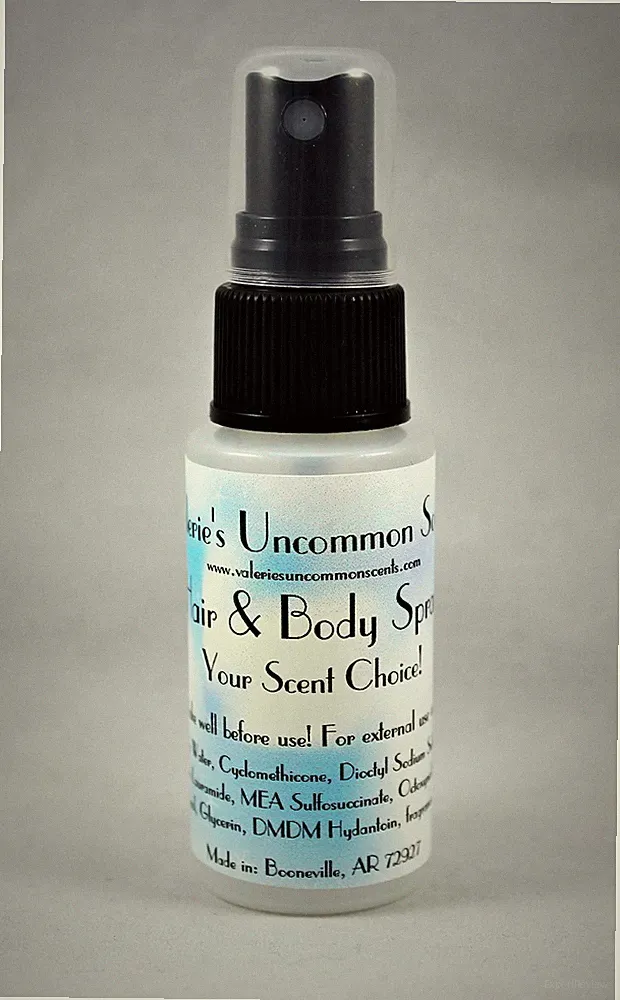 Lavender Vanilla scented HAIR & BODY PERFUME FRAGRANCE SPRAY Mist 1oz sample