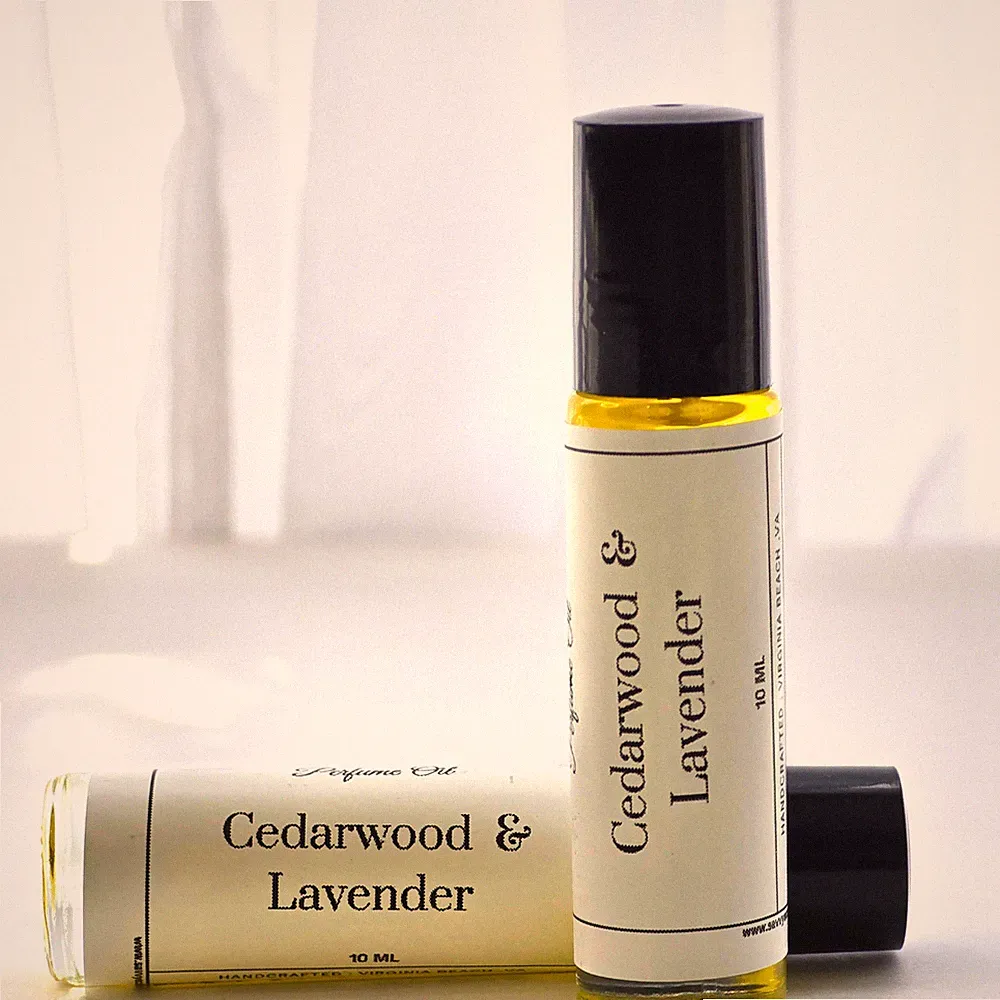 Cedarwood And Lavender Essential Oil Perfume Roller Ball 10ml