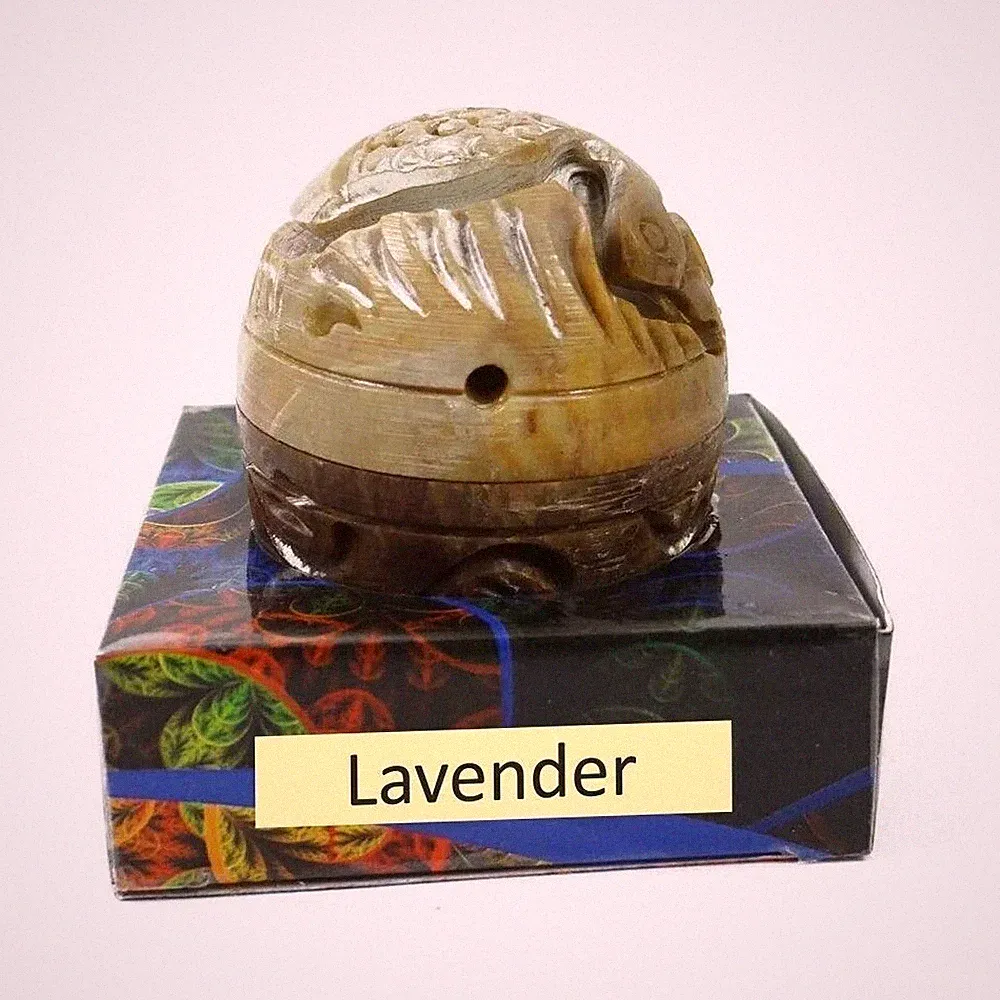 Lavender Solid Perfume 8g – Hand-Carved Stone Jar Long-Lasting Natural Fragrance